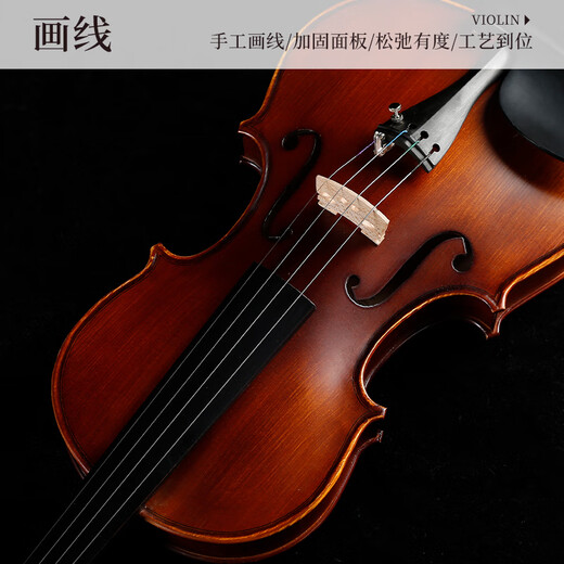 相思鸟 实木小提琴表演考级练习4/4自然风干西洋乐器松香随行三角硬盒