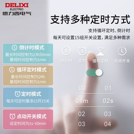 Delixi Electric wireless remote control time control switch 220v timing intelligent controller wifi street light time control KG-wifi intelligent time control switch