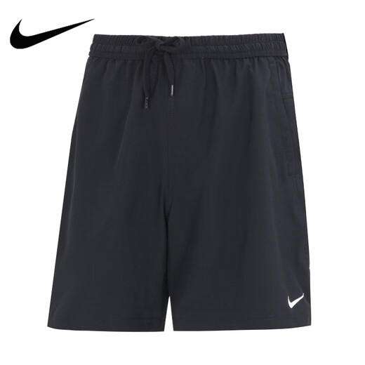 耐克（NIKE）冰丝短裤男士夏季透气快干薄款宽松跑步中裤男款外穿休闲五分中裤 DV9858-010 【光滑/纯色简约】 M 170/76A