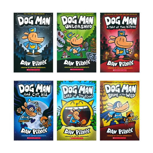 神探狗狗的冒险 Dog Man1-6册套装平装赠音频 英文原版 幽默爆笑漫画书 小学生课外阅读故事 儿童英语启蒙绘本兴趣培养 学乐Scholastic出版 3-12岁美国学乐出版社  小学教辅