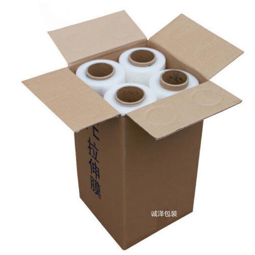 Película de envoltura de clceype al por mayor empaquetado de estiramiento industrial de 50PE Película de envoltura de 50 cm de 100 cm Rollo grande de 50 cm de ancho 9.6 Jin [Jin equivale a 0.5 kg] 679 metros 4 rollos para la mano