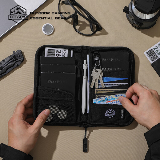 Oce Gear Crossbody Passport Clip RFID Antift Brushing Travel Id Sac Sac de passeport à l'étal