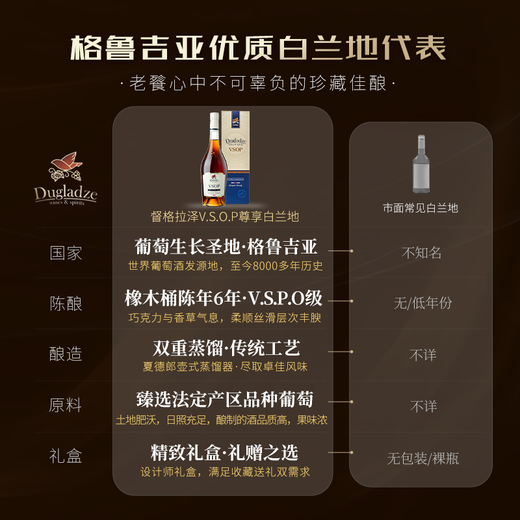 
Glazer Georgia original bottle imported VSOP exclusive brandy base wine gift box gift 700mL 1 bottle