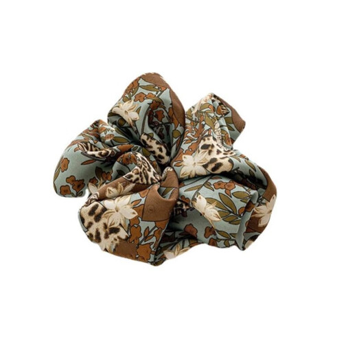 French floral large intestine hair tie women's 2025 summer ball hair accessories tied hair headband high-end black floral style hair tie