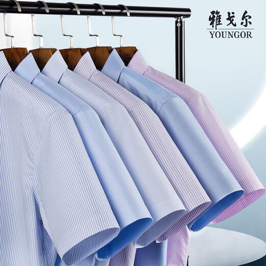 CEO YAGEOR 2025 NUEVO DP Camisa de manga larga de manga larga sin hierro DP Camisa de algodón mixta de algodón blanco DX6622 38 Códigos recomendados 100-115Jin [Jin equivale a 0.5 kg]