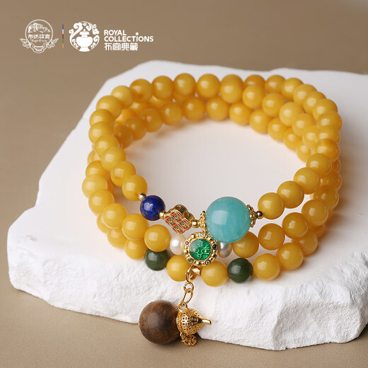 Potala Palace beeswax amazonite multi-circle bracelet transfer beads double-circle Buddha bead bracelet men and women new Chinese style colorful beads beeswax amazonite multi-circle bracelet