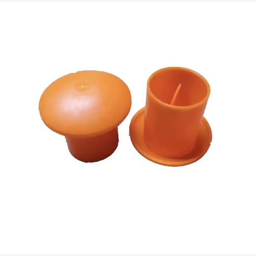 Kezitu steel wire head protective sleeve threaded steel bar protective cap mushroom cap steel pipe protective sleeve shelf pipe blocking bolt cap orange 10-25 steel bar with 100 mushroom caps