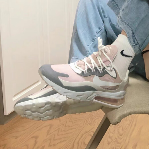 耐克（NIKE）AirMax270白黑粉蓝耐克低帮休闲气垫跑步鞋男女CI3899-500 白黑色 女款 AH6789-100 38
