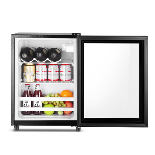 Royalstar ice bar refrigerator European style constant temperature wine cabinet hotel home living room refrigerator mini small single-door office fresh display display sample tea beverage cabinet first-class energy efficiency 75L full refrigeration + white light + wine rack