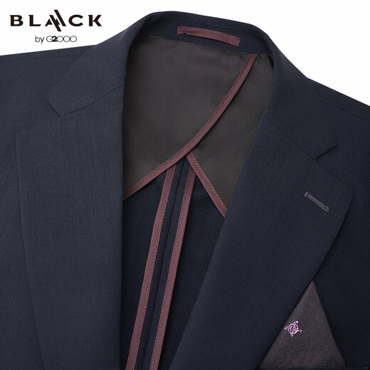 G2000 Wool Tencel Blended/Comfortable Stretch/Shopping New Style Men's Machine Washable Business Suit and Trousers Anti-static-Contains Wool-Plain Weave-Dark Navy 46
