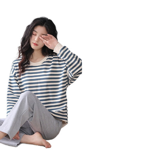 FHHUABD秋冬新款双面睡衣女秋季长袖带胸垫冬季新款休闲可外穿家居服套装 ZH-6227(带胸垫) XL