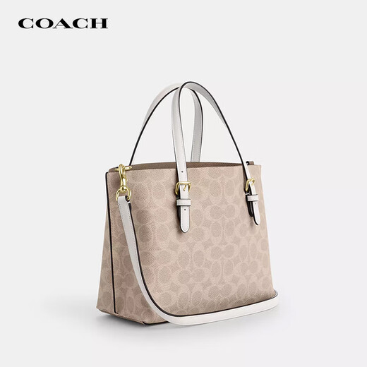 COACH brand direct supply women's bag MOLLIE25 commuter crossbody tote bag sand yellow CV965 New Year gift