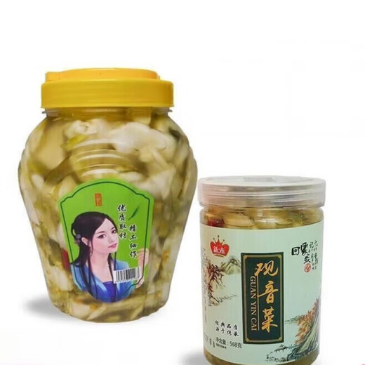 新未观音菜泡菜脆嫩儿菜芥菜福建福安特产爽口下饭娃娃菜榨菜568 观音菜1050g*1瓶