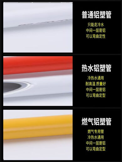 XMSJ太阳能杭日铝塑管12162532大口径40自来水管燃气专用管10米 12164分白-国标冷水10米