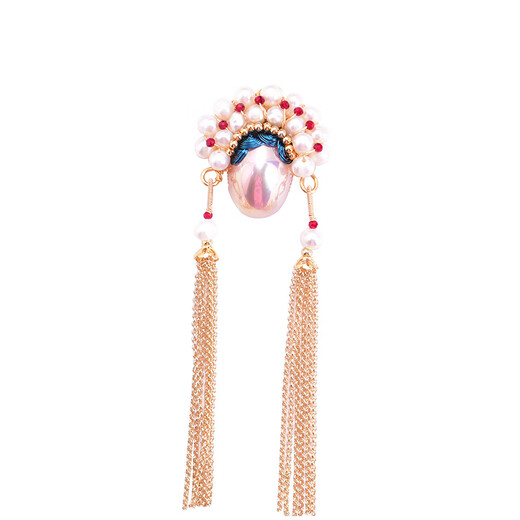 Jingkodi designer Ma Dan handmade corsage natural pearl brooch for women with Peking opera facial makeup and opera accessories brooch 1