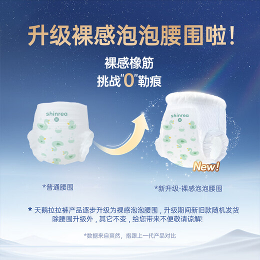 爽然医护级透气升级款天鹅拉拉裤婴儿薄款柔软尿不湿箱装XXXL84片