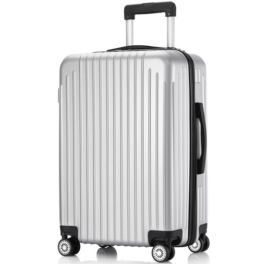 Vandia suitcase men's large capacity 24-inch universal wheel trolley case air travel bag password box women's leather box silver