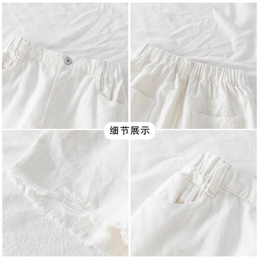 NICKYBABY女童短袖套装夏季2025新款儿童韩系学院风上衣洋气中大童夏装短裤 3451蓝色+1429白色 150 cm