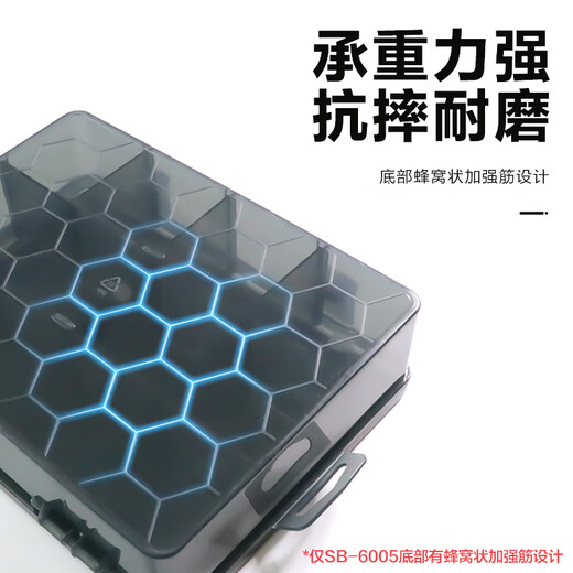 Baogong (Pro sKit) 10/12/24 grid parts box tool box plastic box terminal accessories storage box compartment SB-60 series 10 grid parts box (SB-6009)