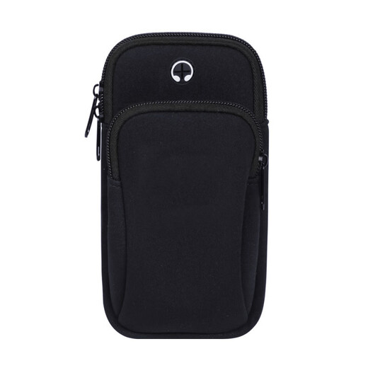 Running mobile phone bag arm bag arm wrist men's and women's special equipment mobile phone bag fitness sports mobile phone arm sleeve black within 6 inches