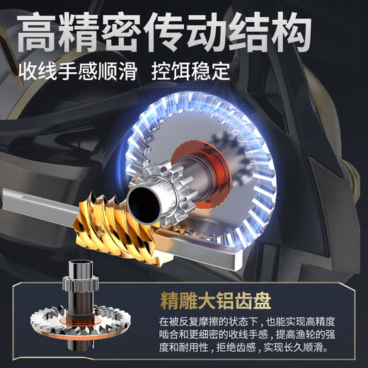 
Comeron Comeron Luya universal spinning wheels carved large aluminum teeth small golf 3rd generation 2000M universal version single swing arm