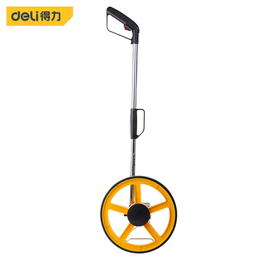 Deli-Roller-Entfernungsmesser Handschub-Roller-Lineal Elektronische Digitalanzeigeabstand Messrad Hochvorbereitete mechanische Push-Lineal Outdoor-Messwerkzeug DL9712 großes mechanisches Rad (Durchmesser 318 mm)