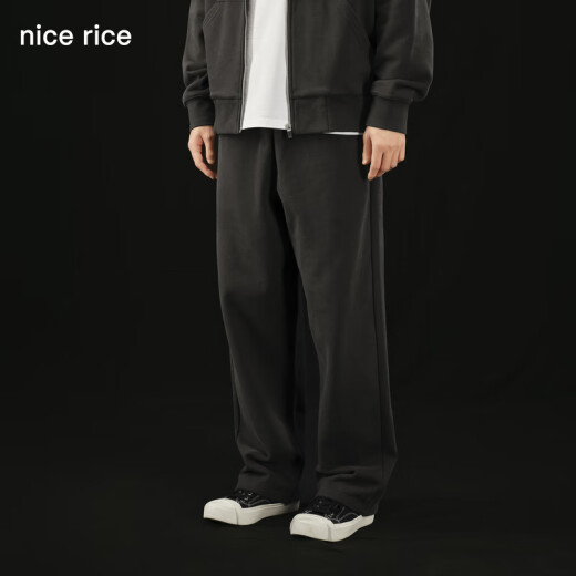 Schöner Reis guter Reis r. Serie 500G Baumwoll-Gerade-Casos-Hoodies [gleicher Stil im Einkaufszentrum] NCQ12027 Dunkelgrau (500 g) L.