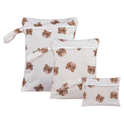 3-pack baby waterproof baby hanging bag diaper bag diaper bag outside storage bag clothes diaper portable bag EF638 3-pack 36*26/25*18/14*1