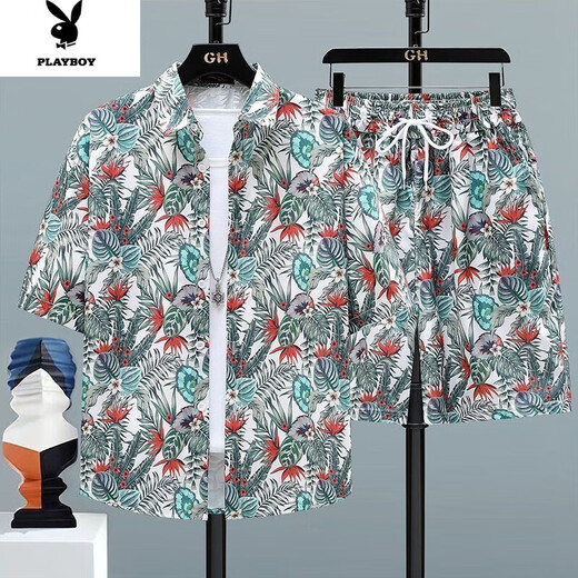 Playboy Sanya TRENDY TRENDY CASCOST SUMME VACKAGE PANT PANTAGE Men de secours en vrac Hawaiian Shorts K6628 Couleur d'image [Pantalon unique de haute qualité] M suggère 95-110jin [Jin est égal à 0,5 kg]