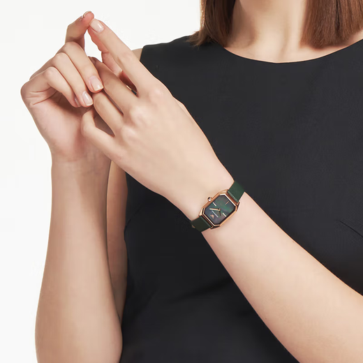 ARMANI (ARMANI) [National Joint Insurance] Temperament und modische kleine grüne Uhrenquadrat -Quartz weiblicher Ausdruck Valentinstag Geburtstagsgeschenk für Freundin [Qualitätsinspektion] Peacock Green Watch AR11149