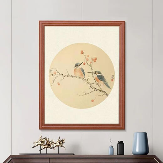 Jinlongxing solid wood photo frame 4K picture frame table hanging wall mounting calligraphy and painting decorative puzzle Chinese painting art poster 4-walnut color