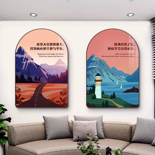 心理咨询室布置挂画心理辅导室心理学文化墙壁画心灵驿站海报挂图 G4882-02 金色PVC边框水晶膜30*45CM