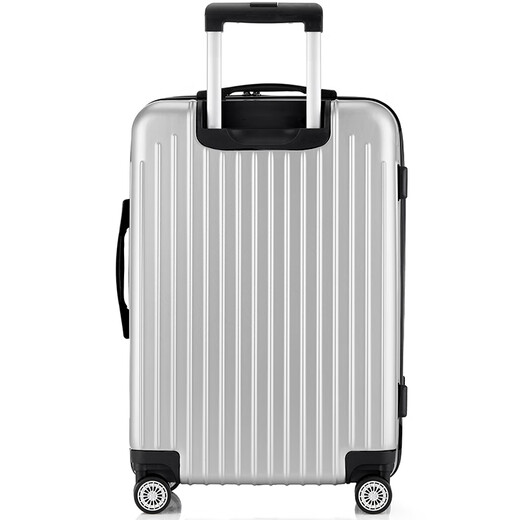 Vandia suitcase men's large capacity 24-inch universal wheel trolley case air travel bag password box women's leather box silver