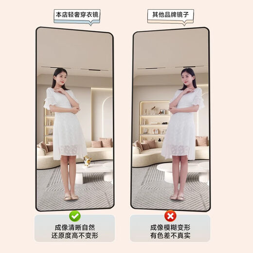 沐含玥全身镜落地镜家用简约网红ins风女宿舍卧室壁挂贴墙试衣穿衣镜子