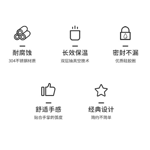 Debo德铂保温杯男304不锈钢水杯杯子大容量茶水分离车载便携 DEP-723