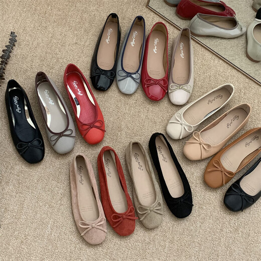 Belle Tread Bow Square Toe Light Mouth Shower para mujeres zapatos de cucharada plana plana Tacón plano Ballet Ballet Ballet Zapatos de boda Cómodos Mujeres embarazadas Four Seasons Single Zapatos para mujeres 2025 Summer NUEVO 683-4 Patente de cuero Light Blue 39