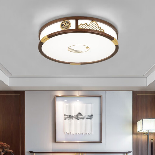 
OUOETY OpPLE 2025 new OpP Lighting New Chinese Ceiling Light Living Room Light Gold Wire Sandalwood 9896 Square 46 Smart