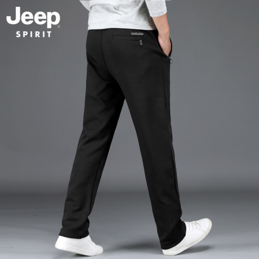 JEEP SPIRIT吉普秋冬季裤子男运动裤宽松卫裤长裤加厚男士休闲裤 1098蓝色-款 常规 3XL