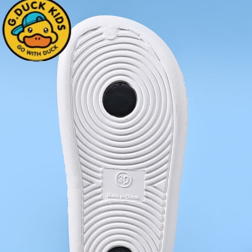 G. Duckids Nuevos zapatos de agujero para niños Nezha Ao Bing Sandalias súper suaves Super Soft Black and White [Nezha Ao Bing] 34