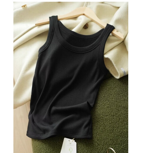 Summer nuevo chaleco sin mangas de algodón para mujeres que usan una camisa base con un ajuste delgado y versátil atuendo de mujeres, Z Yuren 1050 Green L