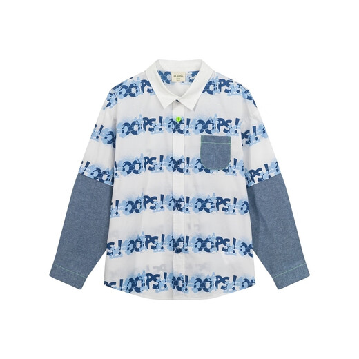 Ma Latin (M.Latin)/Shopping mall same style children's shirt new spring new male and older boy Smurf long-sleeved shirt floral blue 110