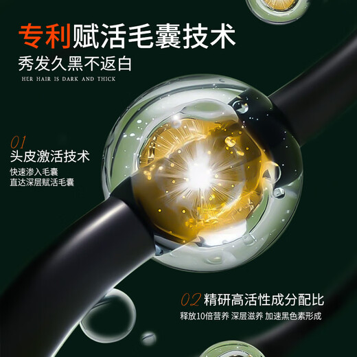 OSXE德国进口原料何首乌洗发水侧柏叶黑灵自然植萃滋养控油去屑2瓶装