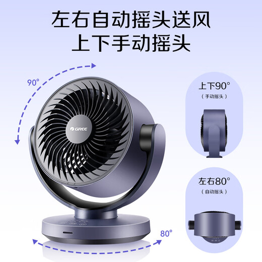Ventilador de circulación de aire Gree Ventilador de escritorio Ventilador eléctrico Ventilador eléctrico BAO Control remoto Pequeño ventilador de temblor Ventilador de ventilación Turbo ventilación Ventilador de convección FXT-1506BG3