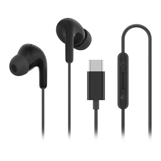 Xiaomi (MI) Type-C earphones wired earphones suitable for Xiaomi Huawei Honor OPPO vivo mobile phones PC computers Apple 15 and above models black