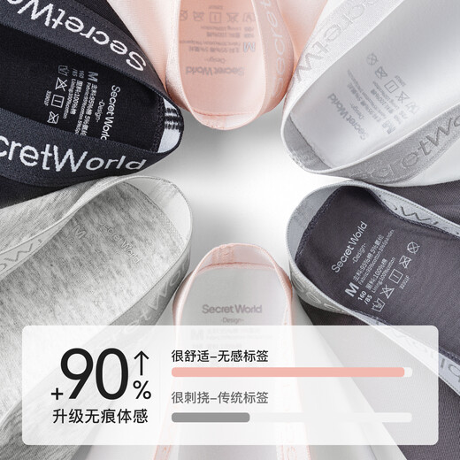 Secretworld sous-vêtements pour femmes 100 coton pur longueur 10a coton antibactérien un pantalon sportif sexy de grande taille sans traceur