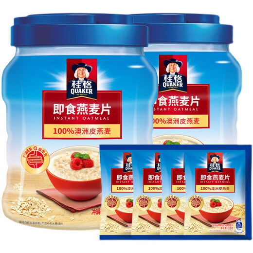 Quake (QUAKER) Instant Oatmeal 1478/1000/400g Bag Breakfast Beverage Beverage Nutritional Cereal Meal Replacement Original Oatmeal 1478g*1 Bag