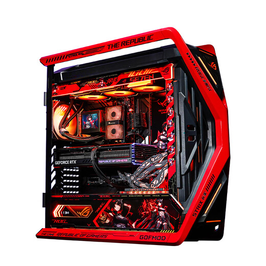 ASUS Ryzen R9 9950X3D/RTX5090D/RTX5080 Night God ROG Family Bucket RO Ji Chuangshishen Desktop Game Desktop E-Sports AI Computer Host R9 9950X3D+ASUS RTX5090丨Three Single Hosts