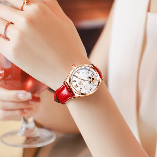 
OLEVS 520 Valentine's Day Gift Couple Watch A pair of fully automatic mechanical watches multi-functional gifts for boyfriend and girlfriend 3601+6636 white [Lifetime Warranty]