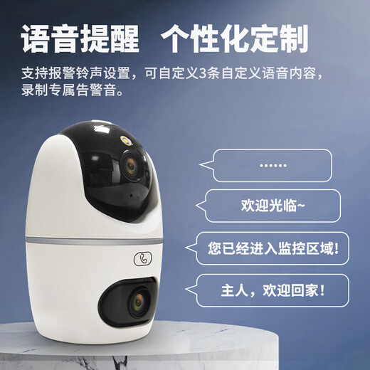dahua大华监控摄像头1000万双目500万超清云台监控一键呼叫手机远程看家看宠物不含内存卡