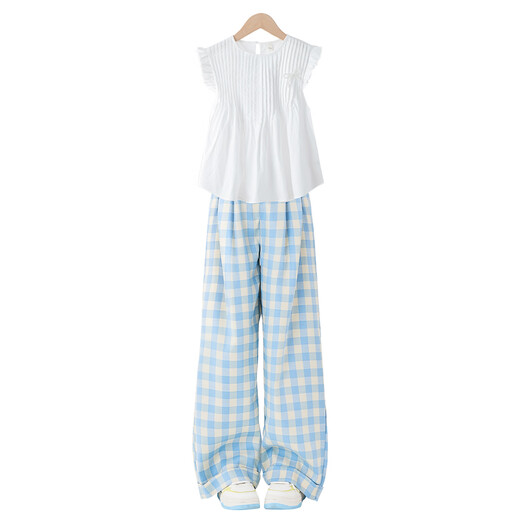Yoyo One (Yoyo One) Girls Summer Anzug 2025 Neues Kinder-Sommer-Outfit Wald Süßes mittelgroß